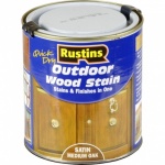 Rustins Q/D Wood Satin Medium Oak 500ml