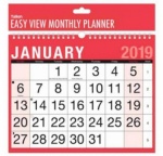 Month to View, Easy View Planner in Hanging