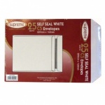 Comet C5 White Self-Seal Envelopes Pk25 229mm x 162mm (SW50)