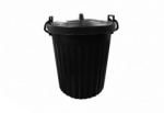 100Ltr Deluxe Heavy Duty Black Bin with Metal Clip And Lid