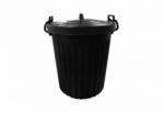 100Ltr Deluxe Heavy Duty Black Bin with Metal Clip And Lid