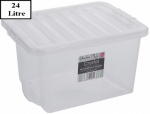 Crystal Clr 24 Ltr Box & Lid C