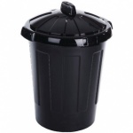 wham Eden 80L Dustbin  Black