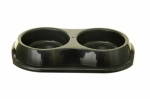 WHITEFURZE 27CM DOUBLE PET BOWL - ASSORTED