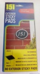 151 Adhesives EXTERIOR STICKY PADS 80pk (1511031-36)
