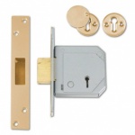 Chubb 5-Lever Mortice Deadlock 67mm Pb (V-3G114E-PB-67) BS3621