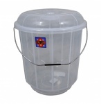 7 Ltr Bucket + Lid - Clear