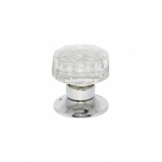 65mm Glass Mortice Knobs CP (S3290)