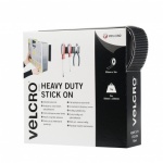 Velcro Brand Heavy Duty Stick On Black 50mmx5Metre Tape