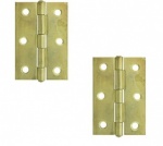 bulkhardware Steel Butt Hinge Electro brass  50mm Pk16 (A095)