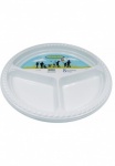 8pcs ThreeSection Disposable Plates