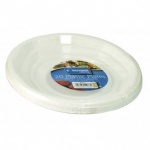 Kingfisher 20 White Disposable Plastic Plates 7'' [KCPL7I]