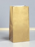 10 PAPER PARTY BAGS-GOLD METALLC