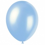 50 12'' Sky Blue Pearl Balloons