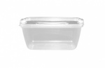 1Ltr Square Container With Clipped Lid