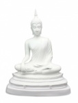 35cm White Ceramic Sit Buddha