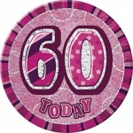 Pink Glitz 6'' Badge- 60