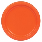 16 Pumpkin Orange 9'' Plates