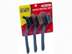 Rodo Fit For Job Soft Grip Mini Wire Brush Set 3pcs.