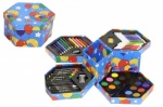 52pc Art Set In Hexagonal Box