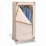 Single Wardrobe Met Frm Taupe Non Woven