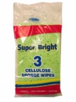 Superbright 3pk Cellulose Sponge Wipes