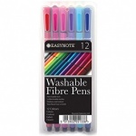 12 Washable Fibre Pens.