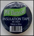 PVC Electrical BS3924 Black 20meter Tape PACK OF 8