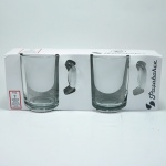 Pasabahce Clear Glass 2pc Mug with Handle  250cc 8 1/4 oz