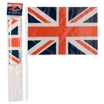 Pk5 12x8'' Union Jack Plastic Flag With Stick In PBHC