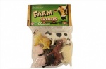6pc Farm Animals 4'' In PVC Bag / Header