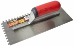 Am-Tech 11'' Float Trowel Notched with Soft Red Grip G1611