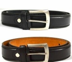 Milano 1.25'' Belt with Smooth Finish Black/Brown (GHS2729)