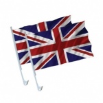 Twin Pack Union Jack 15'' x 10'' Car Flags